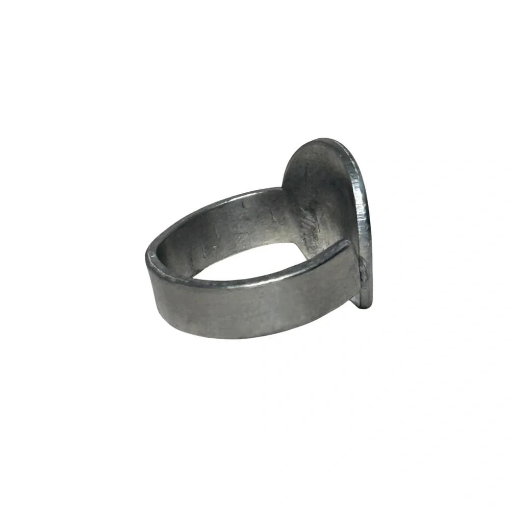 Handmade Tree of Life adjustable silver aluminum hypoallergenic medallion ring‎